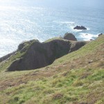 Lundy - Large hole in cliff top