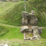 Castle gatehouse remains