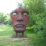 Giant metal head