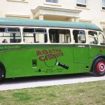 green vintage bus