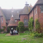 Red brick house and lawn