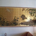 Japanese Screen in Bamboo Bedroom