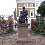 Carlyle statue looking towards Cheyne Row.